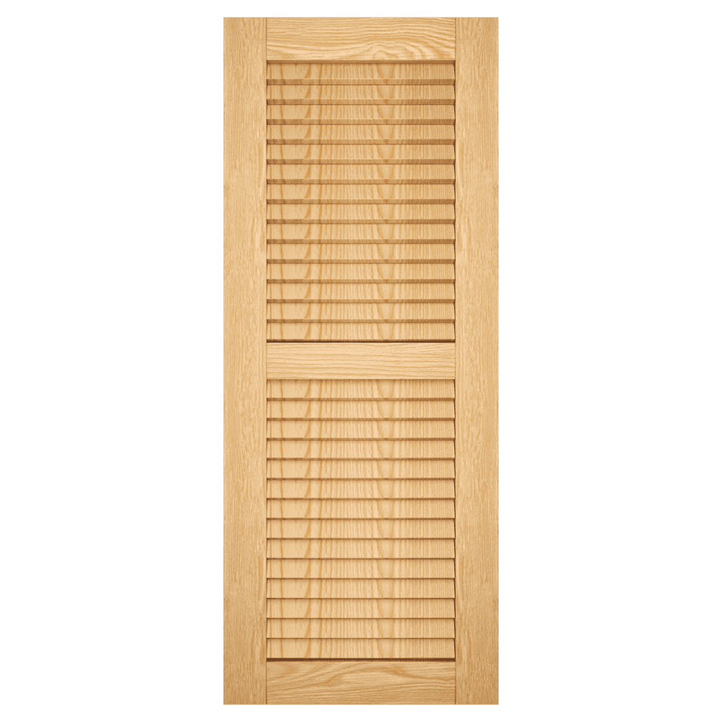 louvered pine exterior shutter 50-50 configuration