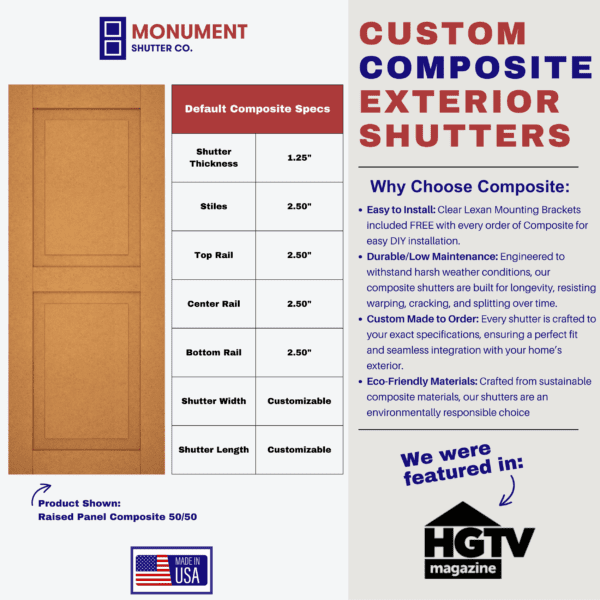 composite exterior shutter specs from monument shutters