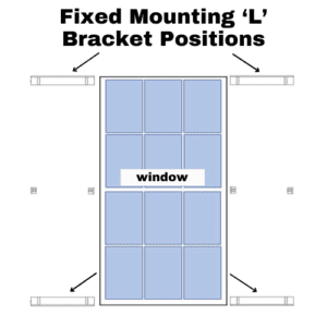 fixed mount exterior shutter bracket mounts included in order